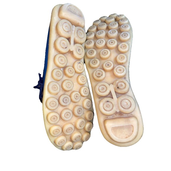 Socofy Womens Leather Slip On Blue Walking Shoes Moccasins Flats SZ 37 235 - Picture 6 of 7